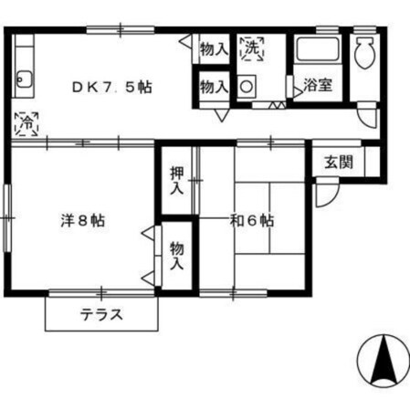 セジュール赤祖父の物件間取画像